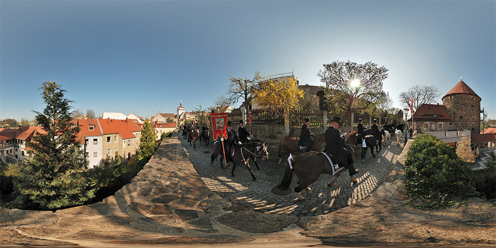 Bautzener Osterreiter an der Gerberbastei