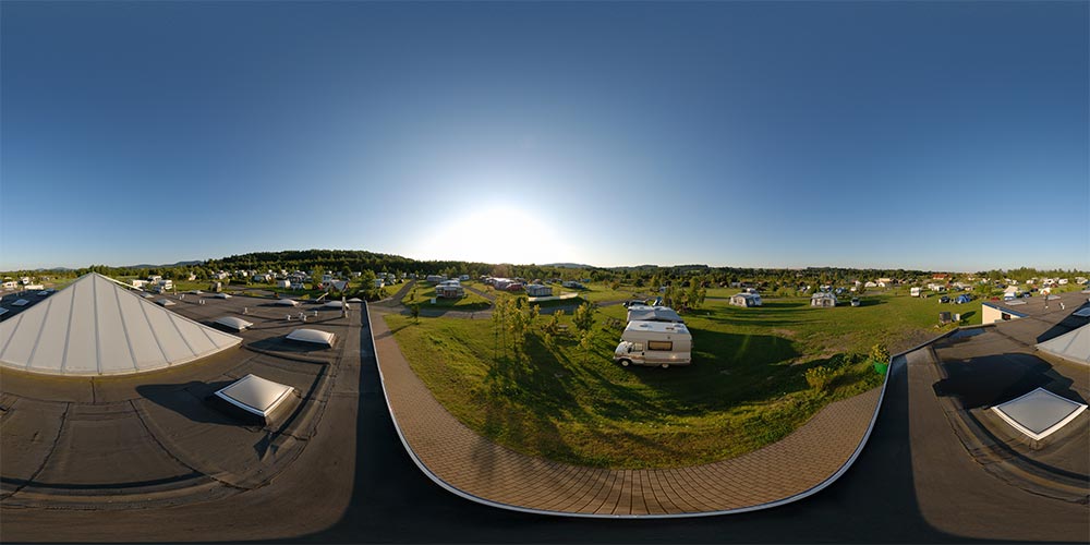 Blick auf den Zeltplatz
