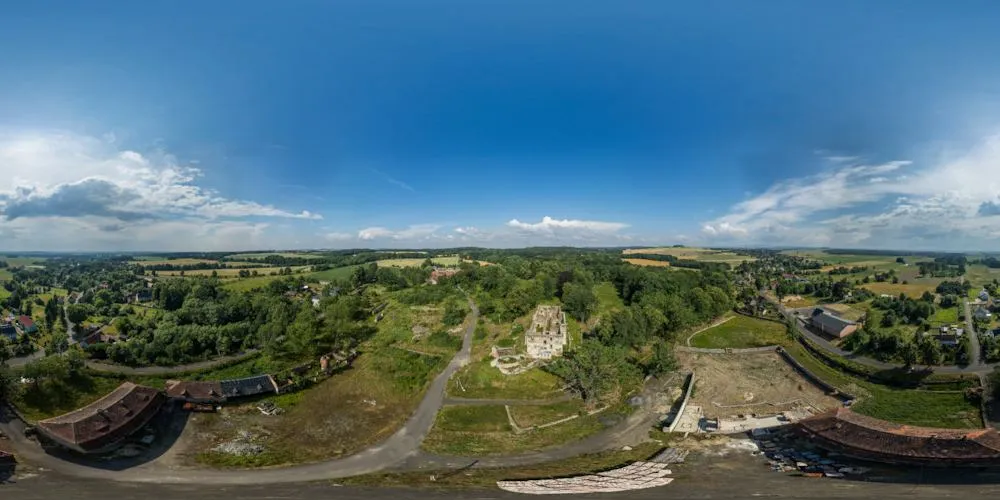 360° Panorama: Schloss Heidersdorf (Palac we Wlosieniu Dolnym) in Polen
