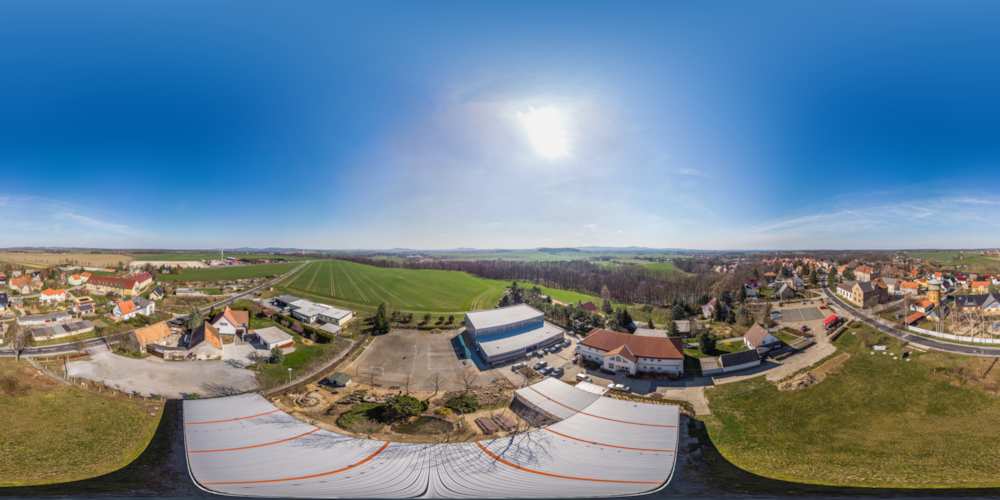 Luftpanorama - Freie Mittelschule Weißenberg Nordseite