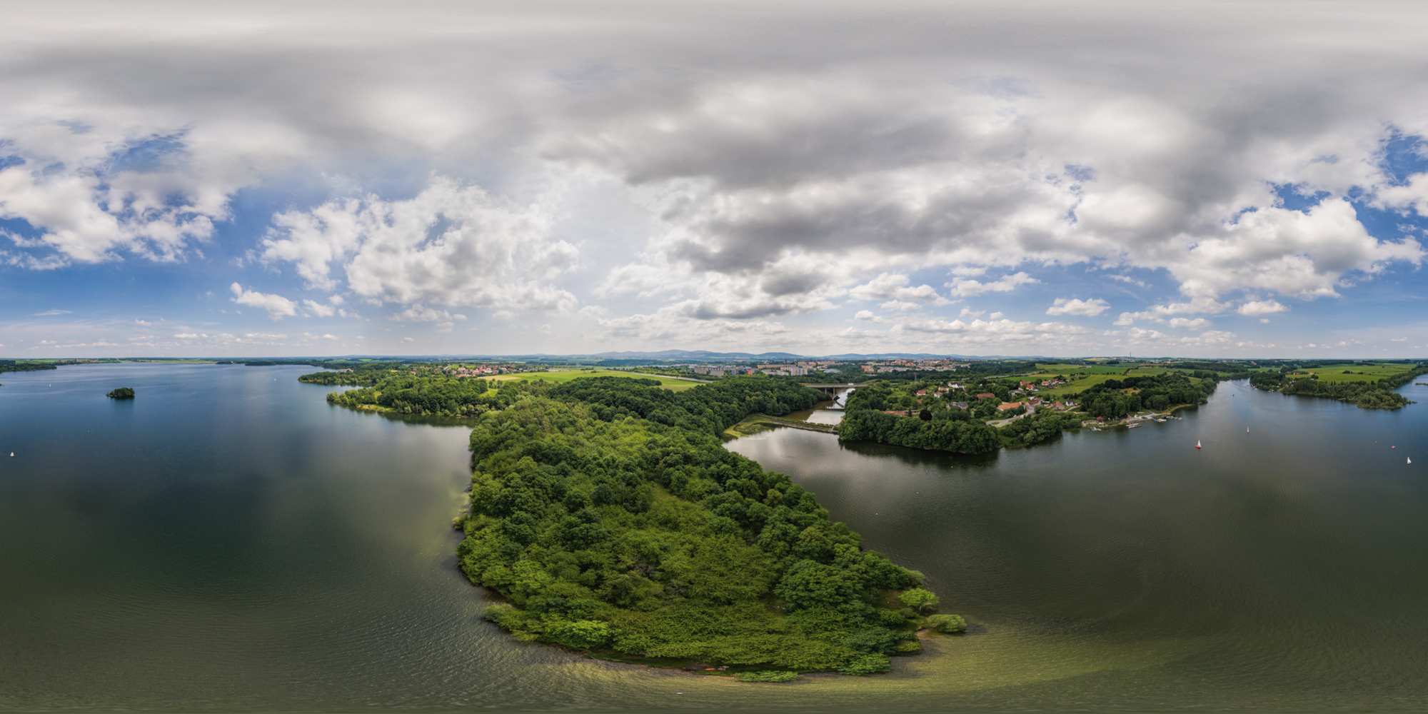Luftpanorama - Stausee Bautzen