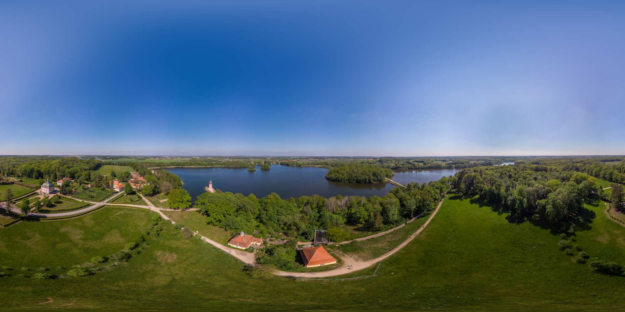 Luftpanorama - Fasanenschlösschen (Moritzburg)