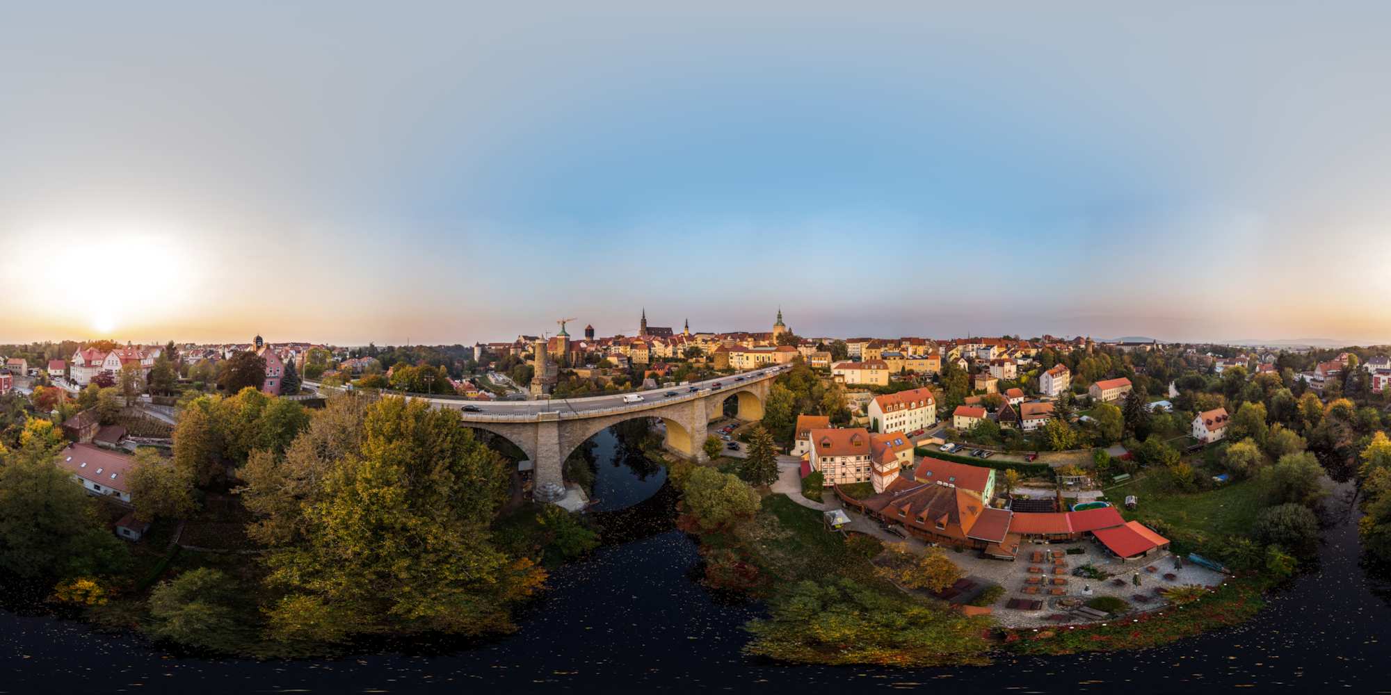 Luftpanorama - Friedensbrücke