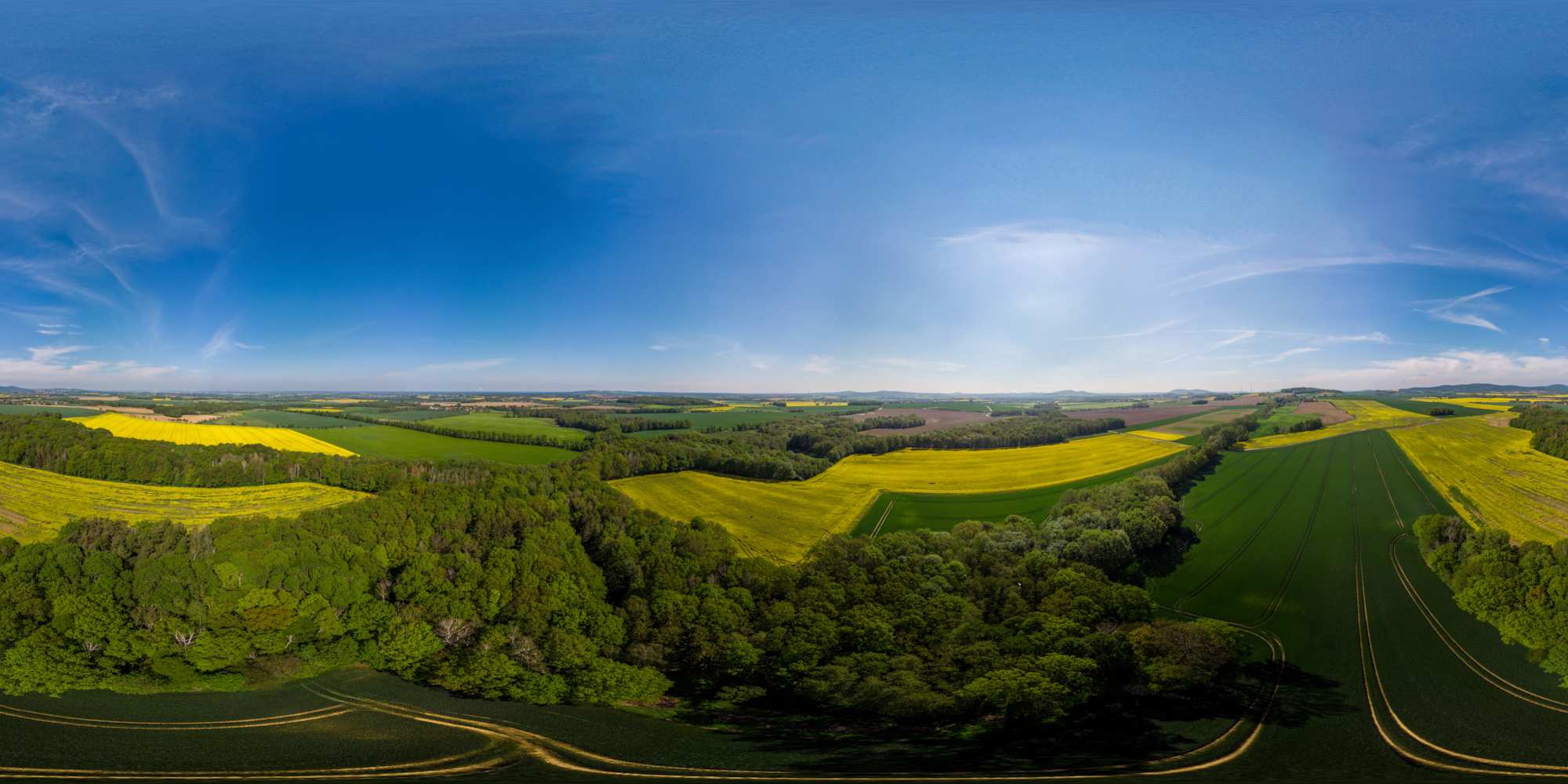 Luftpanorama - Landschaft in der Oberlausitz