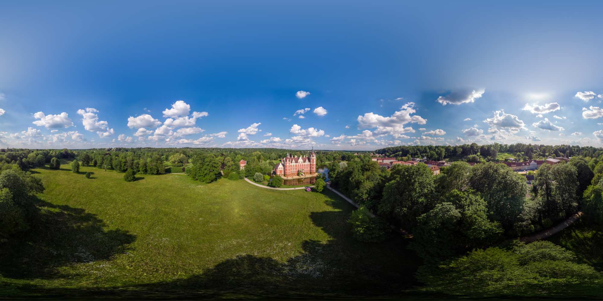 Luftpanorama - Schloss Muskau
