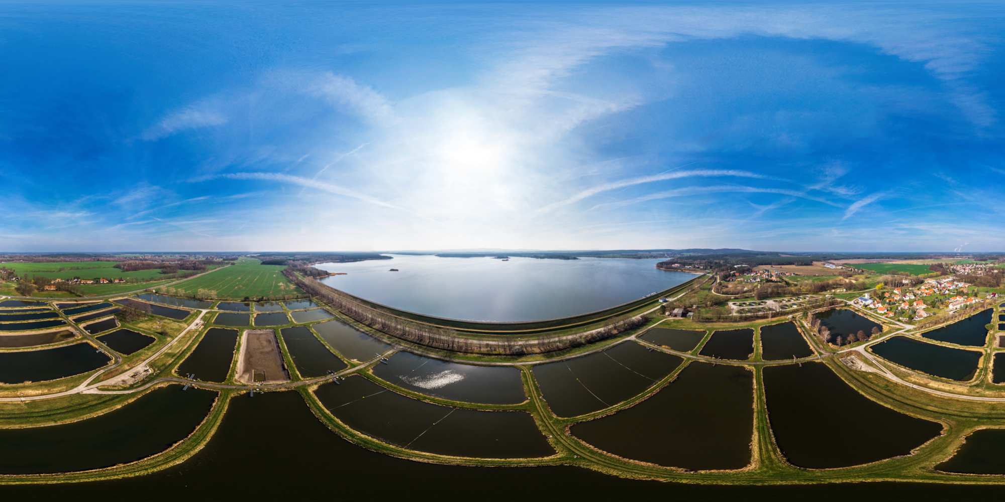 Luftpanorama - Satzfischanlage Sproitz