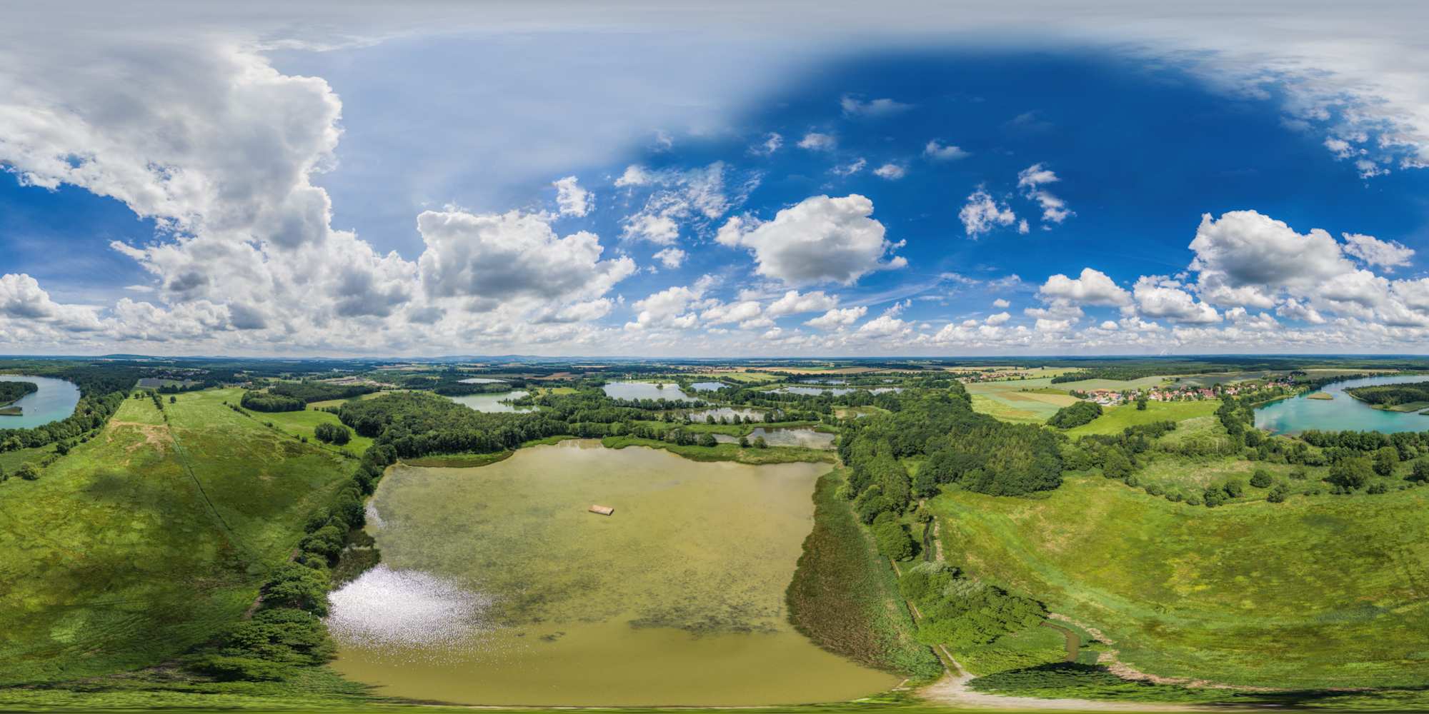 Luftpanorama - Teiche bei Guttau