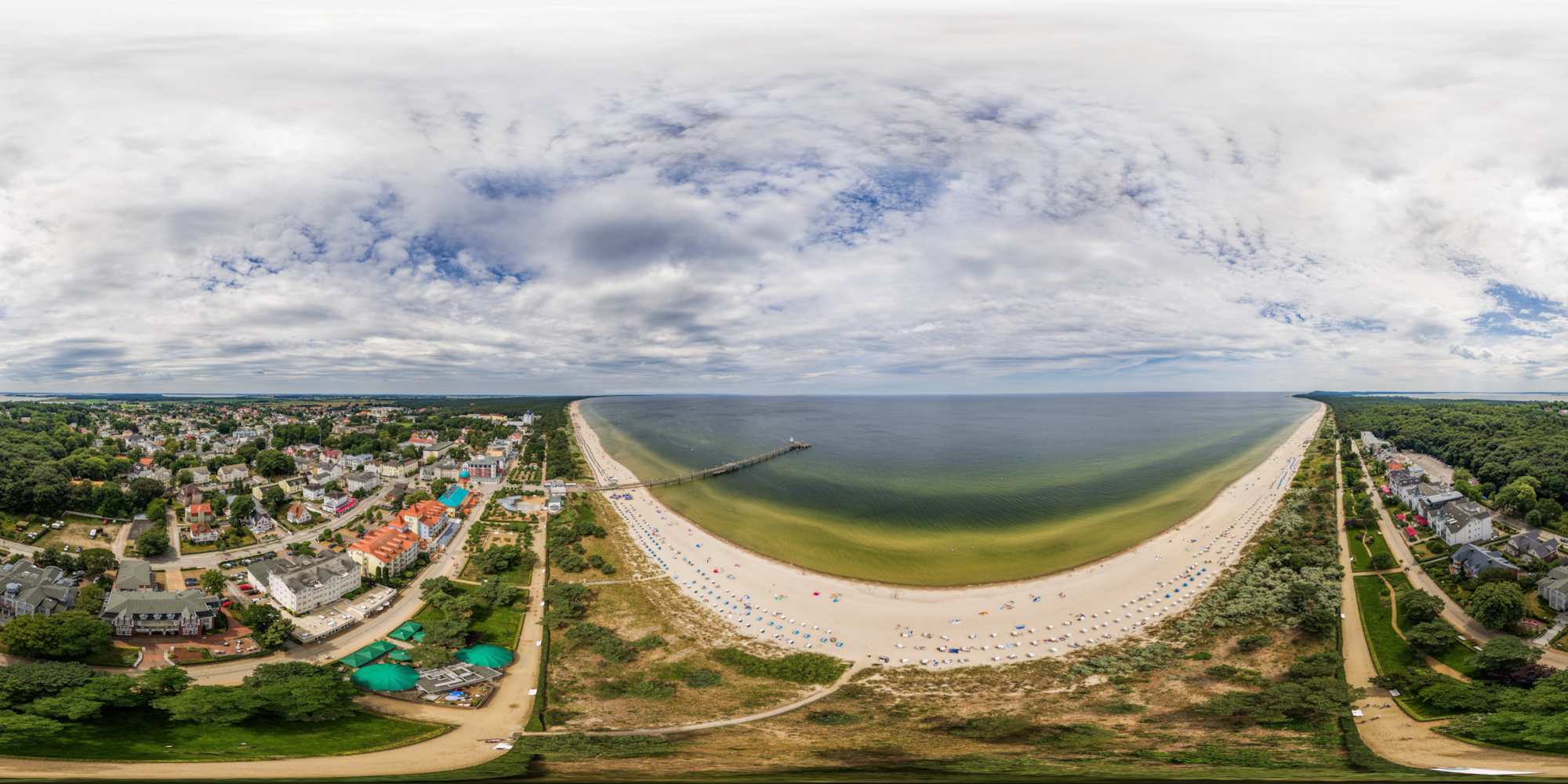 Luftpanorama - Ostseebad Zinnowitz